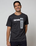 T Zone Short Sleeve T-Shirt Print Dynamic Letters Empowered