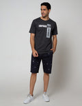 T Zone Short Sleeve T-Shirt Print Dynamic Letters Empowered