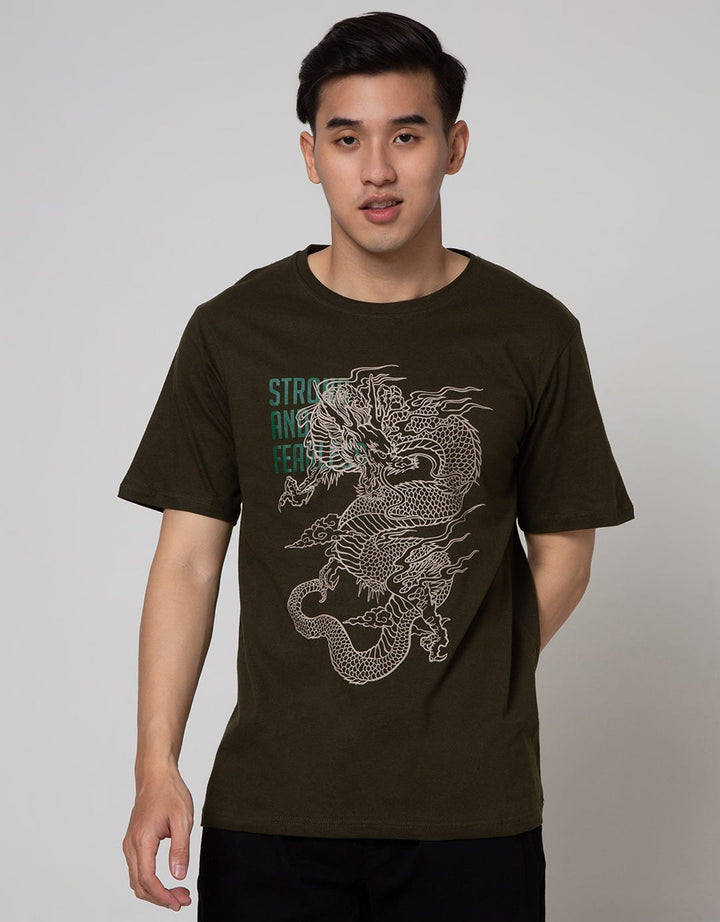 T Zone Short Sleeve T-Shirt Print Theme Japan Strong & Fearle