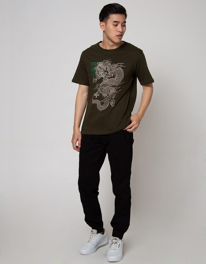 T Zone Short Sleeve T-Shirt Print Theme Japan Strong & Fearle