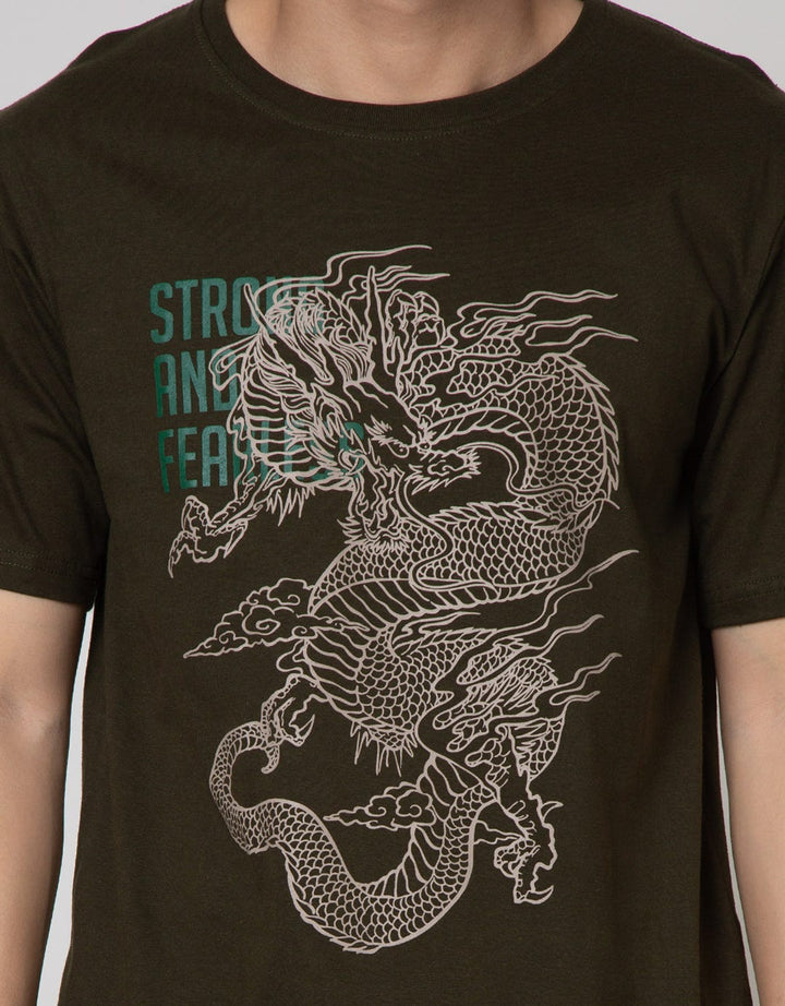 T Zone Short Sleeve T-Shirt Print Theme Japan Strong & Fearle