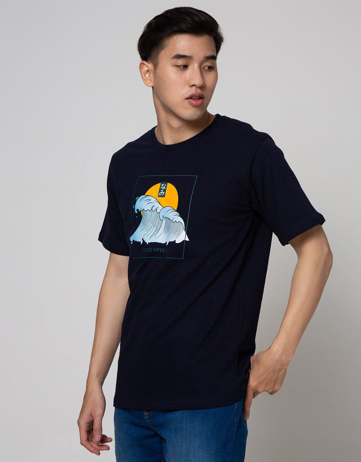 T Zone Short Sleeve T-Shirt Print Theme Japan Fres