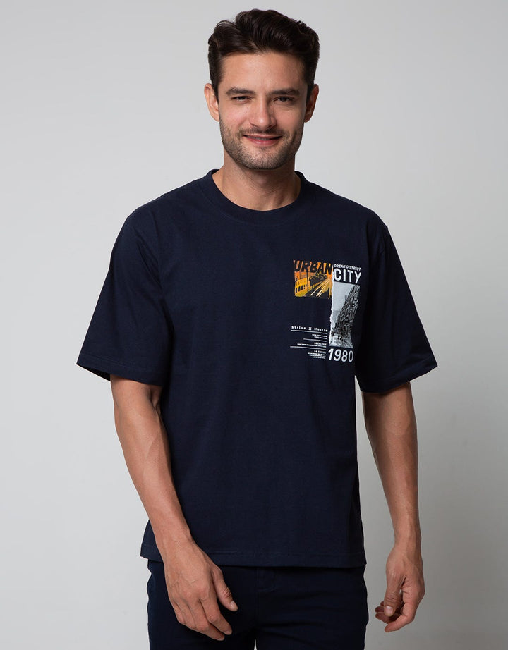 T Zone Short Sleeve T-Shirt Oversize Photoprint City - Boston