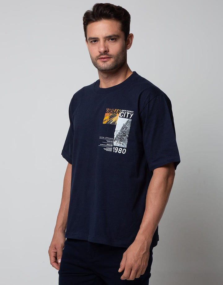 T Zone Short Sleeve T-Shirt Oversize Photoprint City - Boston