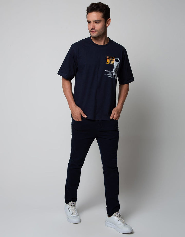 T Zone Short Sleeve T-Shirt Oversize Photoprint City - Boston