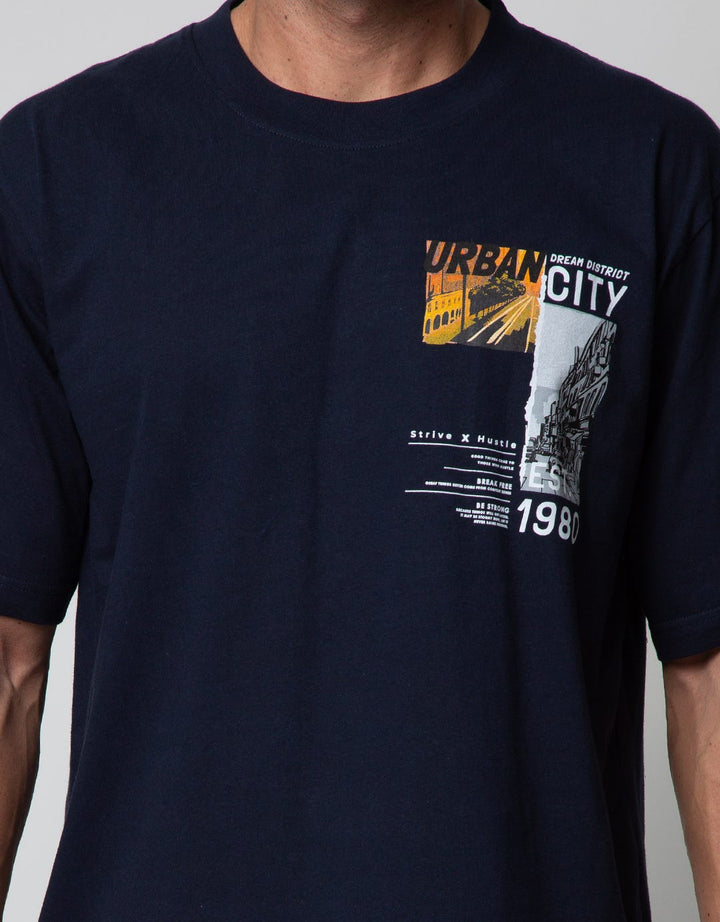 T Zone Short Sleeve T-Shirt Oversize Photoprint City - Boston