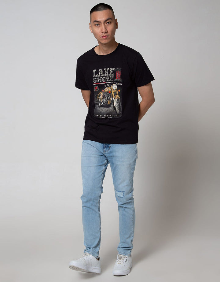 T Zone Short Sleeve T-Shirt Photoprint Rider Lake Shore