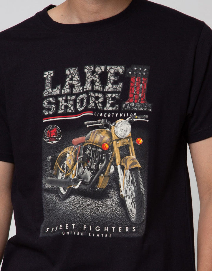 T Zone Short Sleeve T-Shirt Photoprint Rider Lake Shore