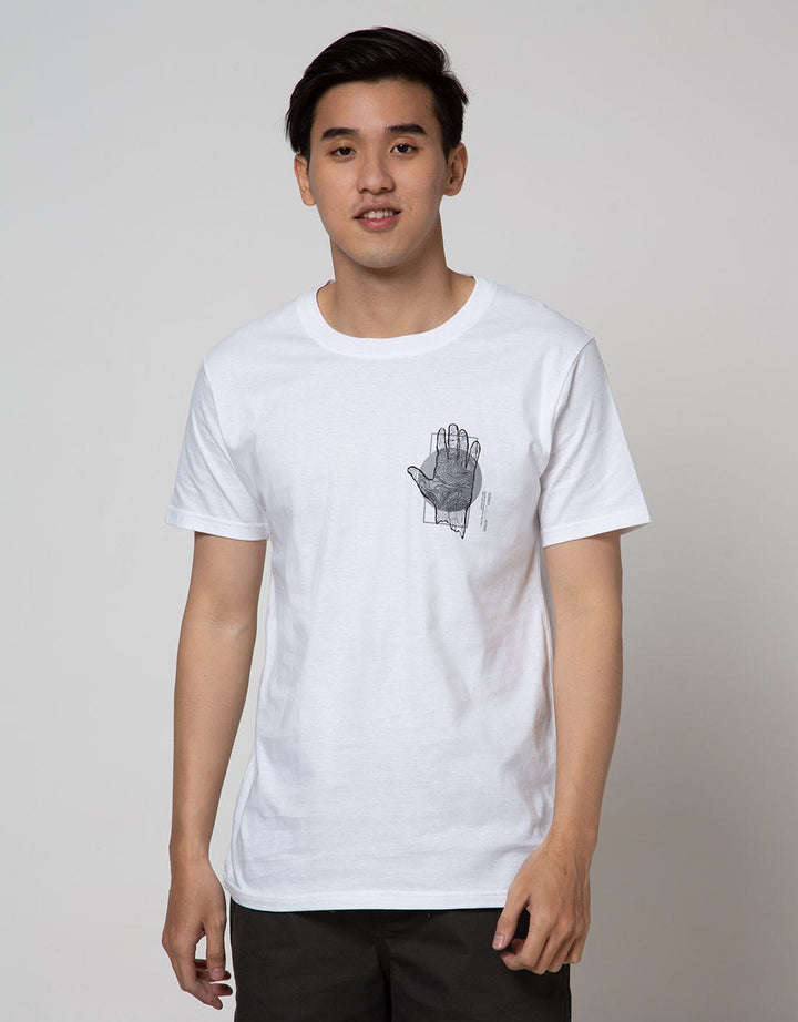 T Zone Short Sleeve T-Shirt Print Theme Line Art Hand