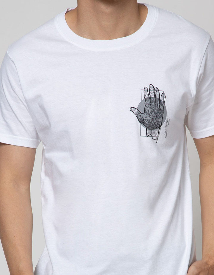 T Zone Short Sleeve T-Shirt Print Theme Line Art Hand