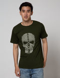 T Zone Short Sleeve T-Shirt Print Theme Line Art Skull 2
