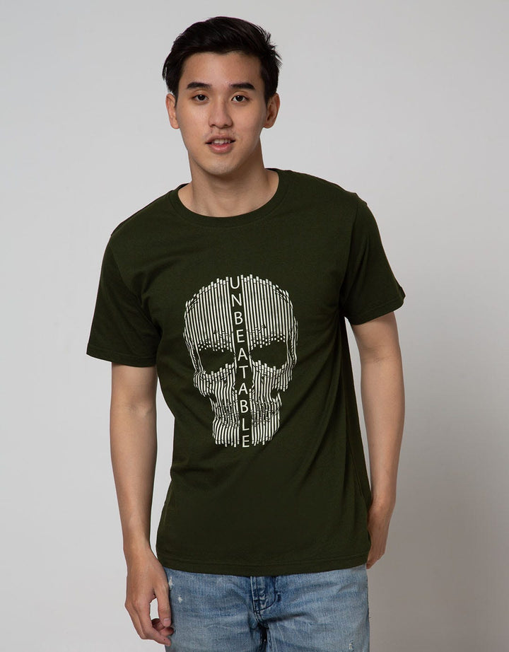 T Zone Short Sleeve T-Shirt Print Theme Line Art Skull 2