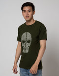 T Zone Short Sleeve T-Shirt Print Theme Line Art Skull 2