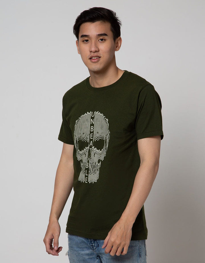 T Zone Short Sleeve T-Shirt Print Theme Line Art Skull 2