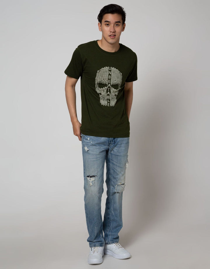T Zone Short Sleeve T-Shirt Print Theme Line Art Skull 2