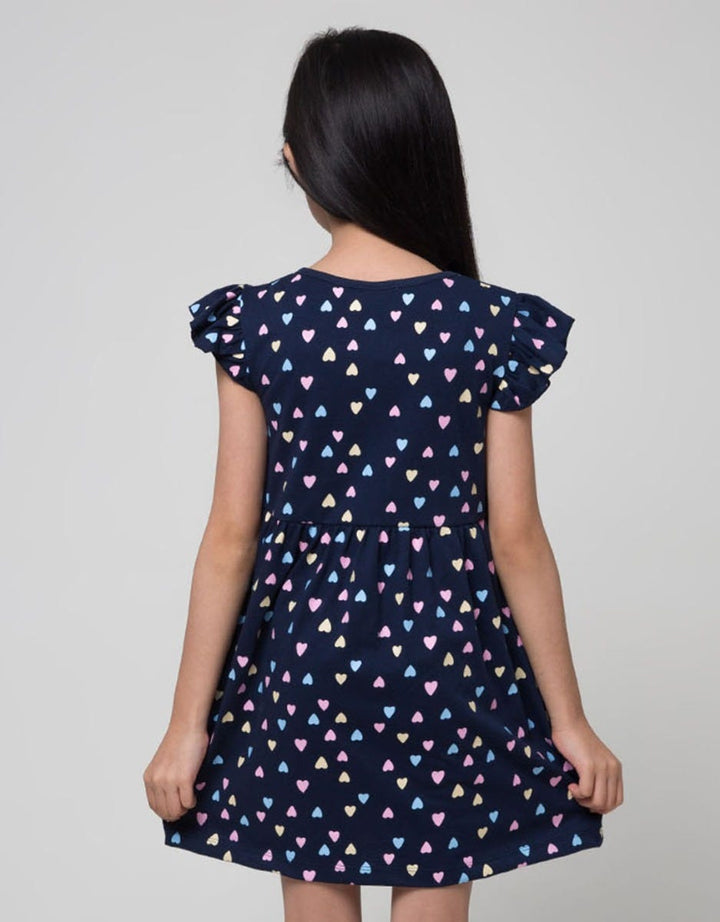Little M Color Heart Midi Dress Anak