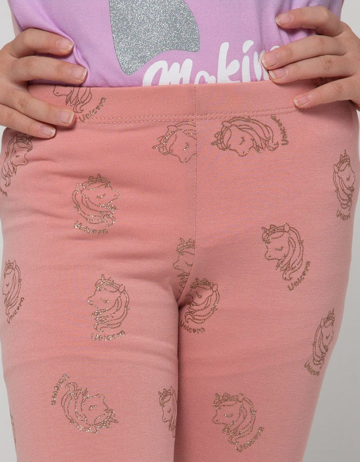 Little M Glitter Unicorn Leggings