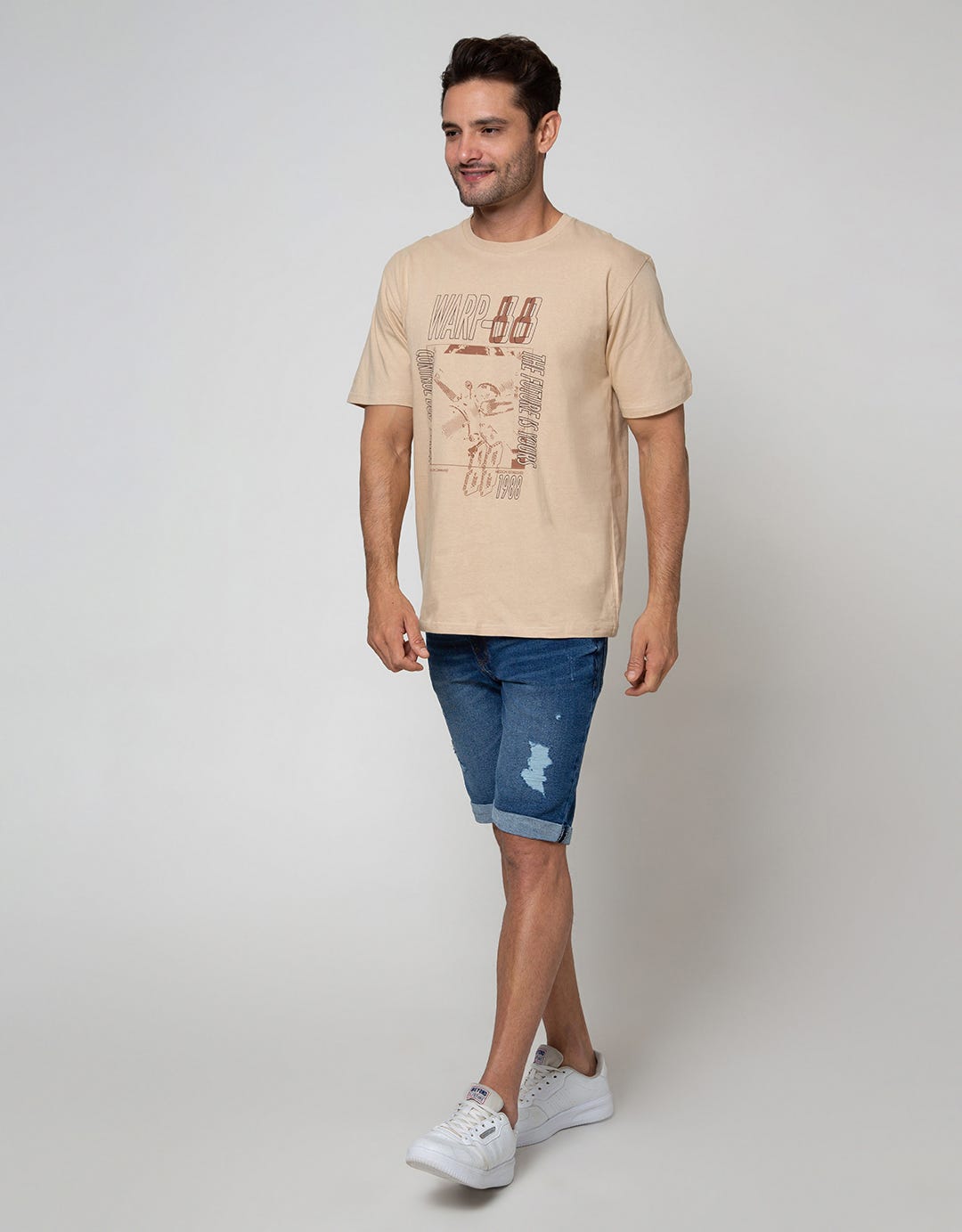 T Zone Short Sleeve T-Shirt Print Illusive Filter Warp 88