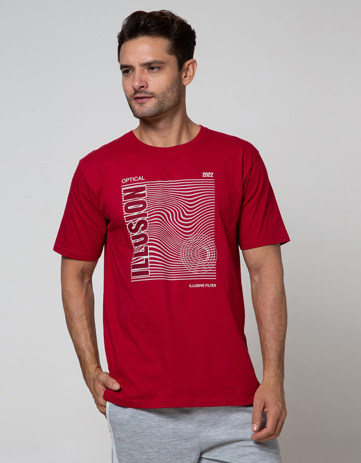 T Zone Short Sleeve T-Shirt Print Illusive Filter Optical