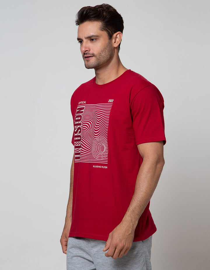 T Zone Short Sleeve T-Shirt Print Illusive Filter Optical