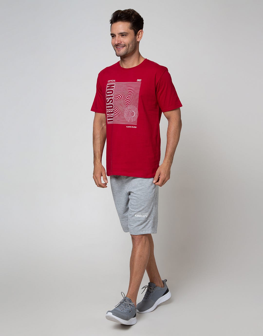 T Zone Short Sleeve T-Shirt Print Illusive Filter Optical