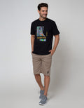 T Zone Short Sleeve T-Shirt  Print Illusive Filter Flowing Water