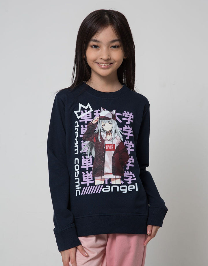 Nevada Sweatshirt Print Anime Girl Angel