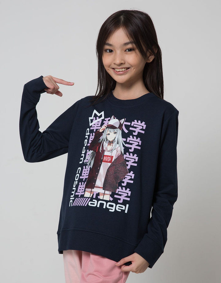 Nevada Sweatshirt Print Anime Girl Angel