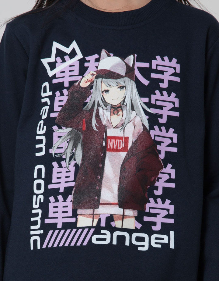 Nevada Sweatshirt Print Anime Girl Angel