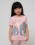 Little M Short Sleeve T-Shirt Two Elephants