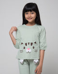 Little M Long Sleeve T-Shirt Cat Hand Applique