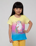 Little M Short Sleeve T-Shirt Basic Ombre Unicorn