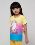 Little M Short Sleeve T-Shirt Basic Ombre Unicorn