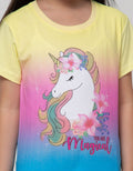 Little M Short Sleeve T-Shirt Basic Ombre Unicorn