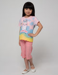 Little M Short Sleeve T-Shirt Basic Tie Dye Llamacorn