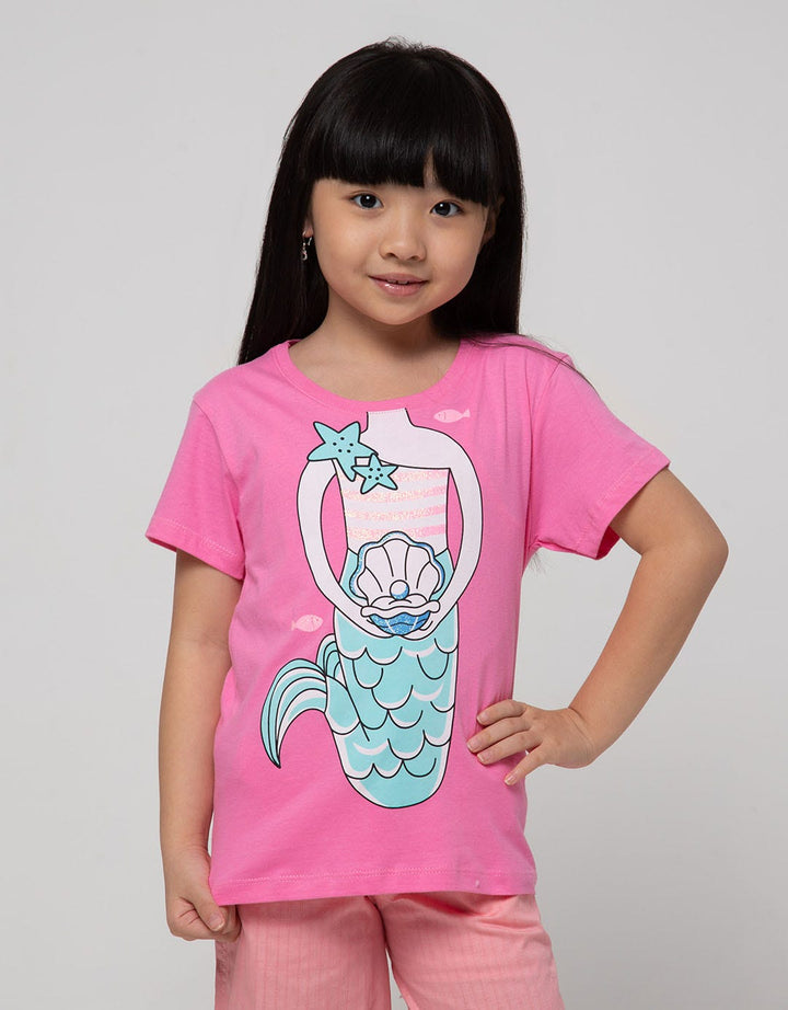 Little M Short Sleeve T-Shirt Basic Mermaid Body