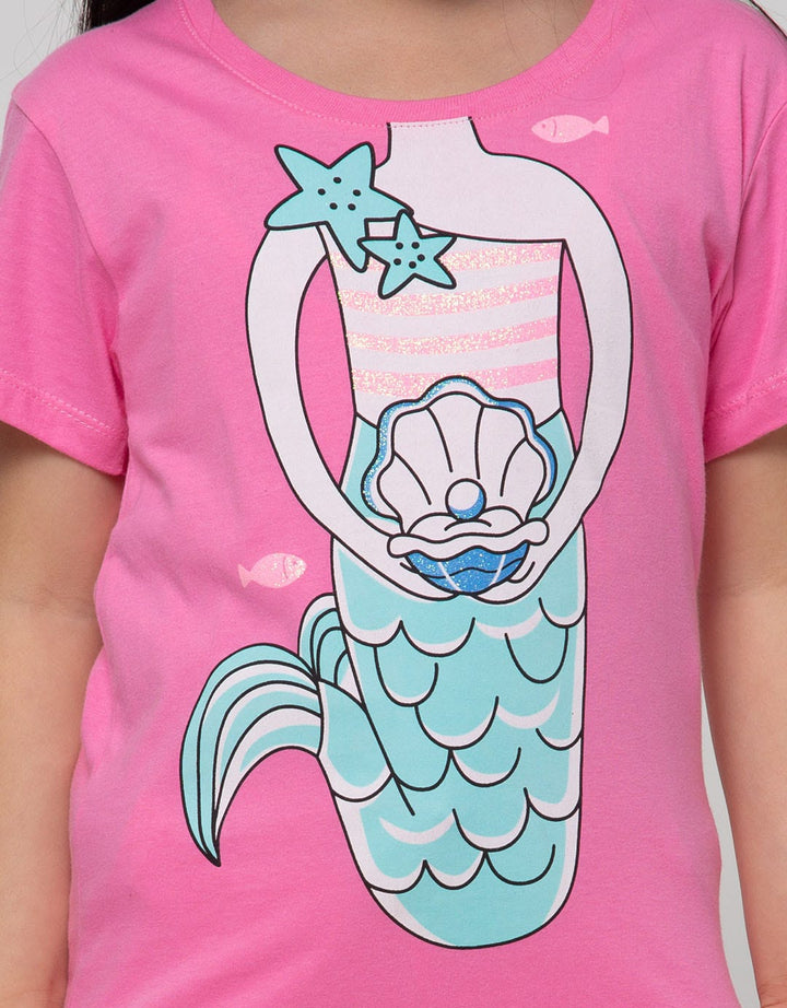 Little M Short Sleeve T-Shirt Basic Mermaid Body
