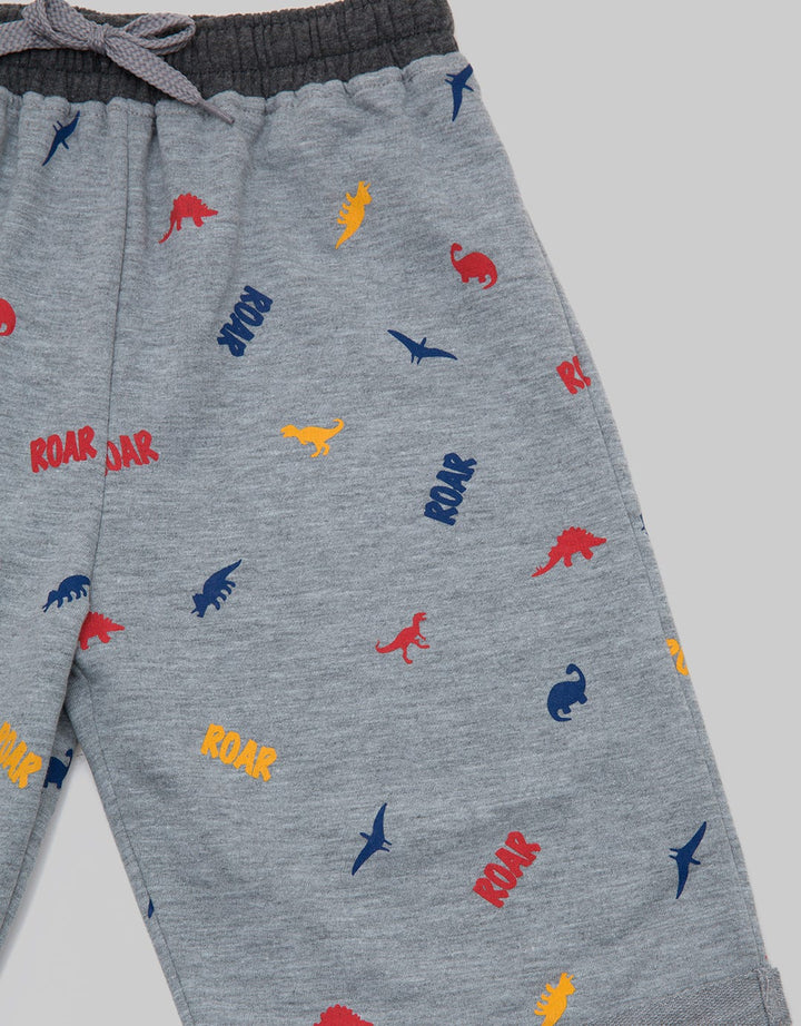 Little M Short Pants Knit Terry Dino