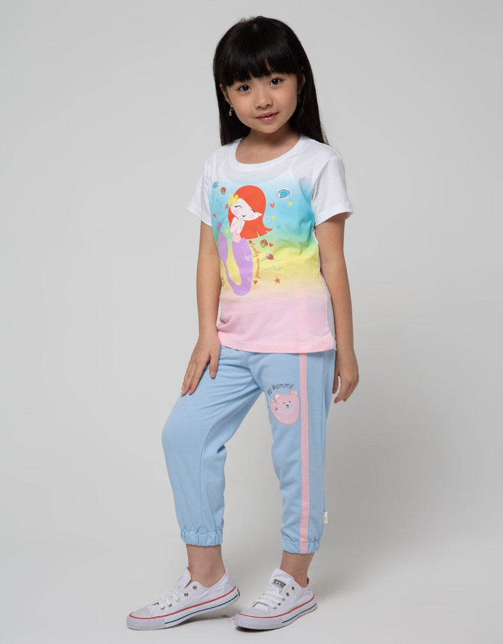 Little M Short Sleeve Tie Dye Mermaid T-Shirt