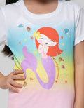 Little M Short Sleeve Tie Dye Mermaid T-Shirt