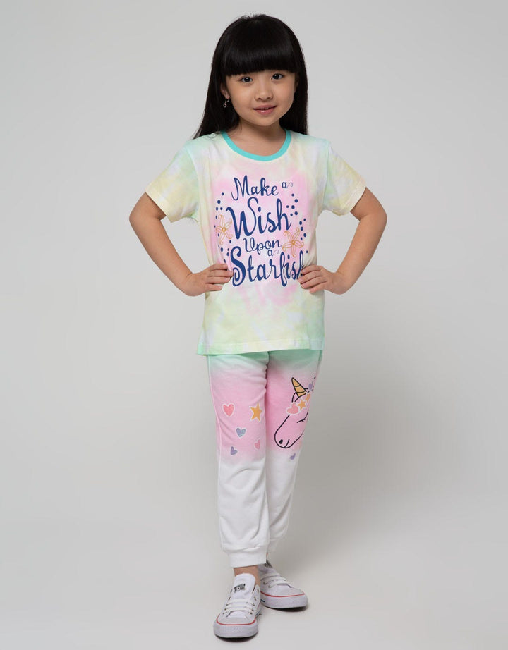 Little M Short Sleeve T-Shirt Tie Dye Starfish
