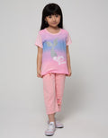 Little M Short Sleeve Mermaid Tail Tie Dye T-Shirt