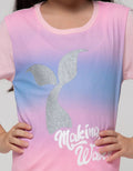Little M Short Sleeve Mermaid Tail Tie Dye T-Shirt