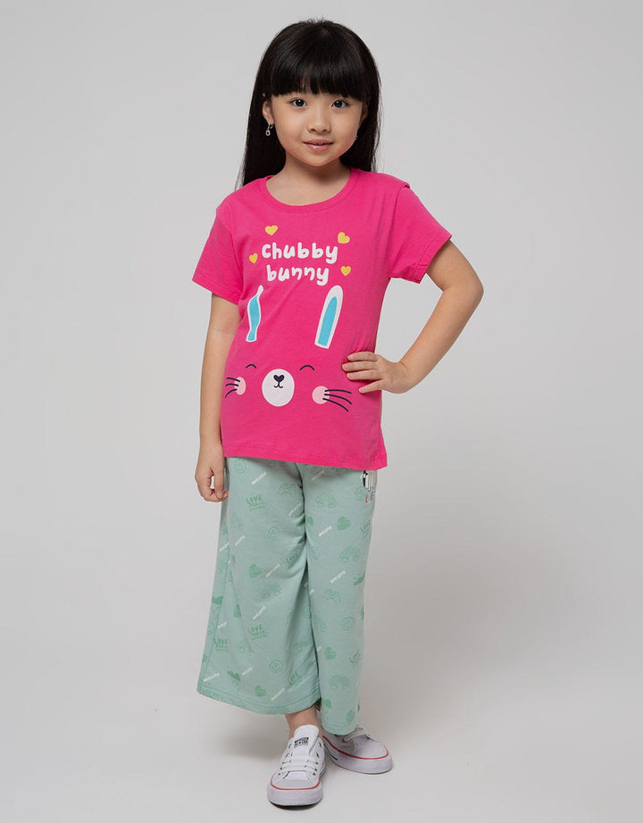 Little M Short Sleeve T-Shirt Animal Chubby Bunny