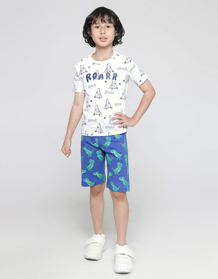 Little M Short Pants Knit Print Dino
