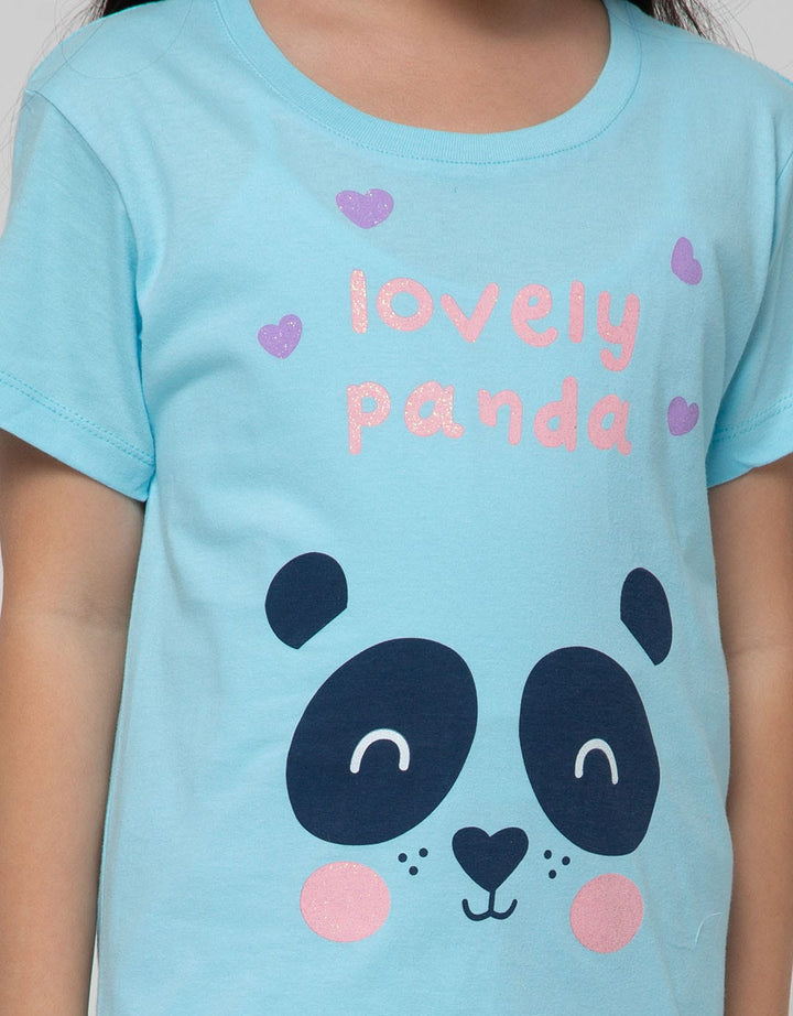 Little M Short Sleeve T-Shirt Animal Lovely Panda