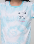 Little M T-Shirt Ki Animal Tie Dye Cat