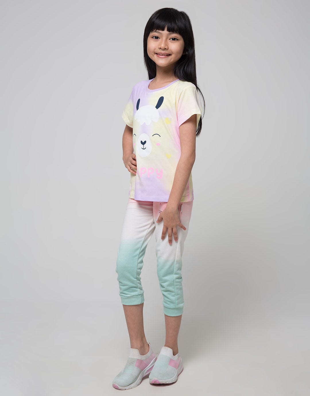Little M T-Shirt Ki Animal Tie Dye Llama