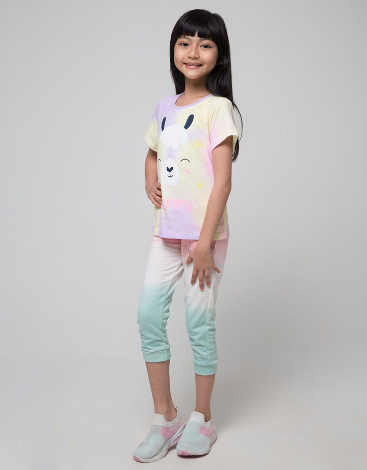 Little M T-Shirt Ki Animal Tie Dye Llama