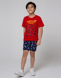 Little M Short Knit Cut N Sewn Print Terry